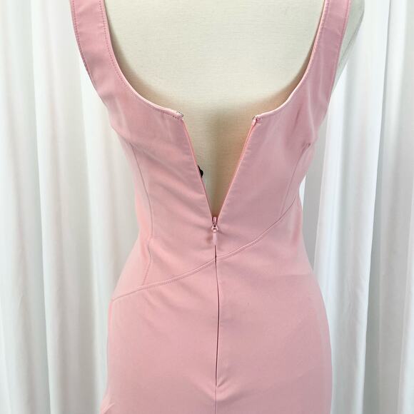 Cinq À Sept Womens Sharon Dress 8 Pink Asymmetrical Party Date Night Glam HOCO - Picture 9 of 14